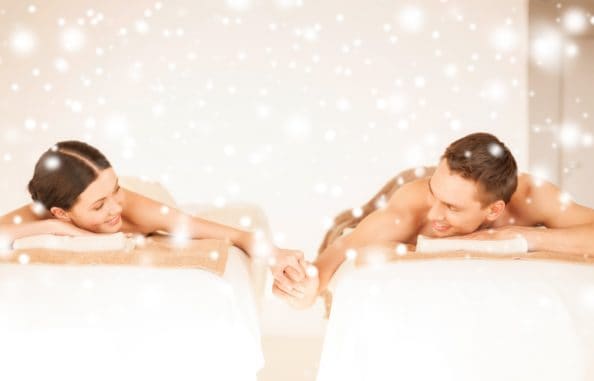 couple in spa
